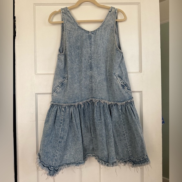 Free People Light Blue Denim Tank Dress - Picture 1 of 3